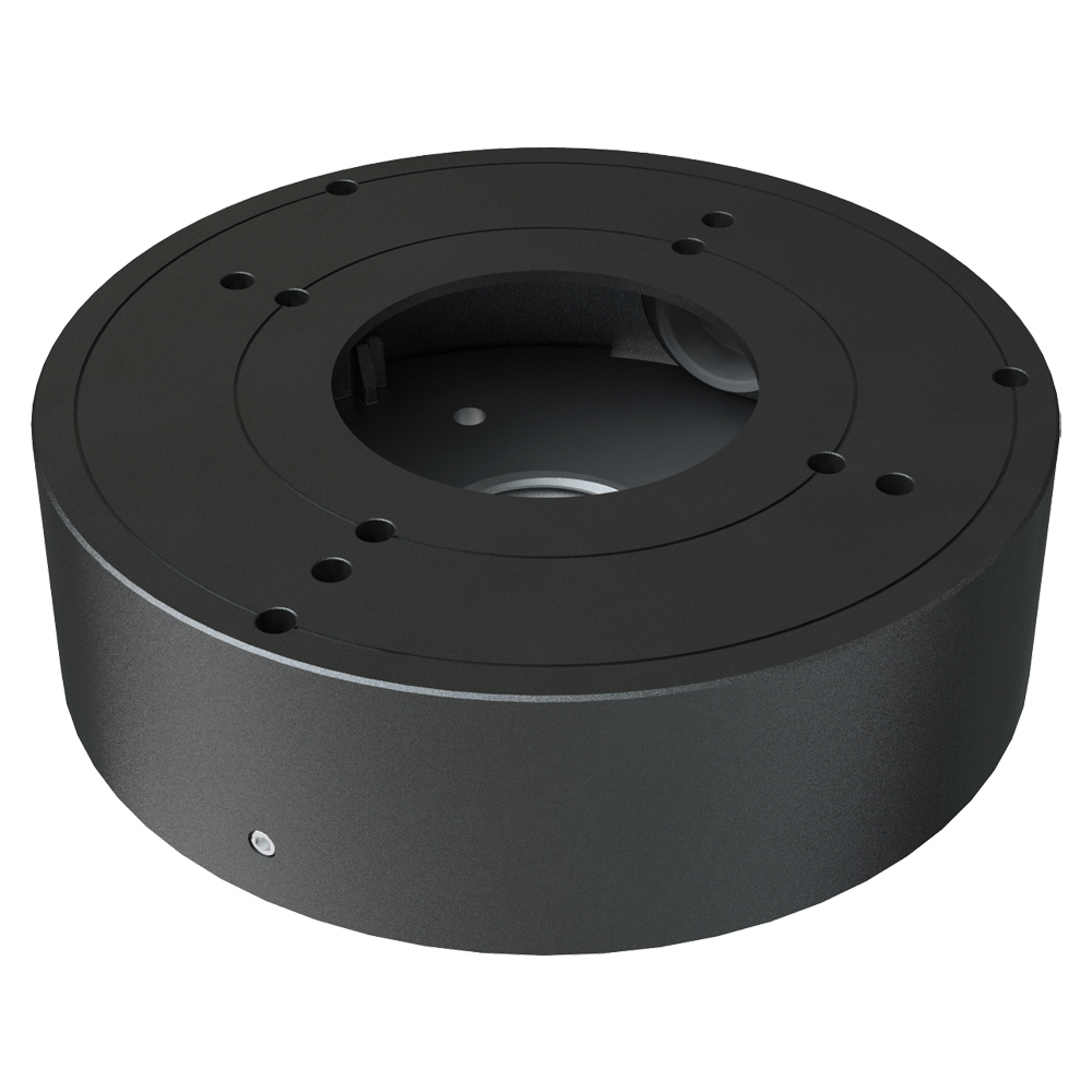 Scatola di giunzione Safire Smart - Per telecamere dome - Adatto per uso in esterni - Installazione a tetto o parete - Diametro della base 132 mm - Passacavo