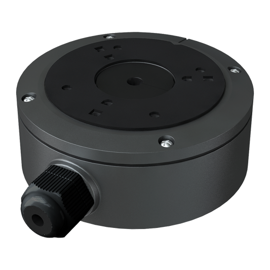 Scatola di giunzione Safire Smart - Per telecamere dome - Adatto per uso in esterni - Installazione a tetto o parete - Diametro della base 117.9 mm - Passacavo