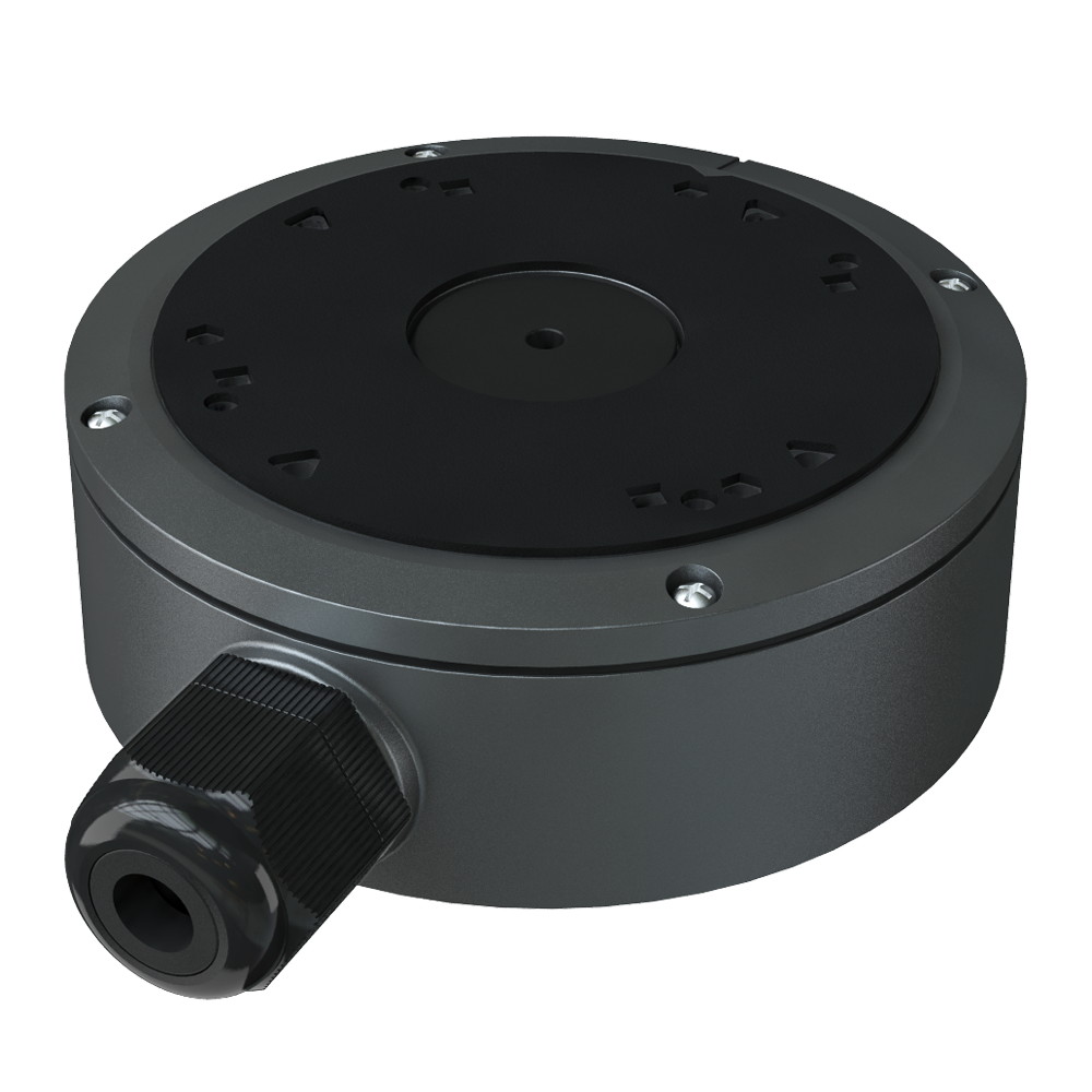 Scatola di giunzione Safire Smart - Per telecamere dome - Adatto per uso in esterni - Installazione a tetto o parete - Diametro della base 139.3 mm - Passacavo