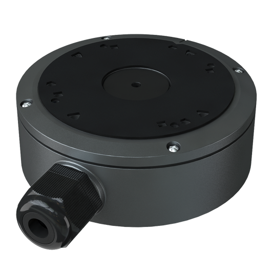 Scatola di giunzione Safire Smart - Per telecamere dome - Adatto per uso in esterni - Installazione a tetto o parete - Diametro della base 139.3 mm - Passacavo