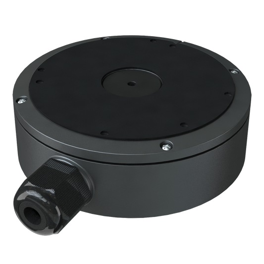 Scatola di giunzione Safire Smart - Per telecamere dome - Adatto per uso in esterni - Installazione a tetto o parete - Diametro della base 155.4 mm - Passacavo