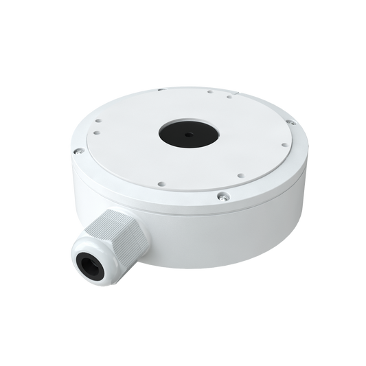 Scatola di giunzione Safire Smart - Per telecamere dome - Adatto per uso in esterni - Installazione a tetto o parete - Diametro della base 155.4 mm - Passacavo