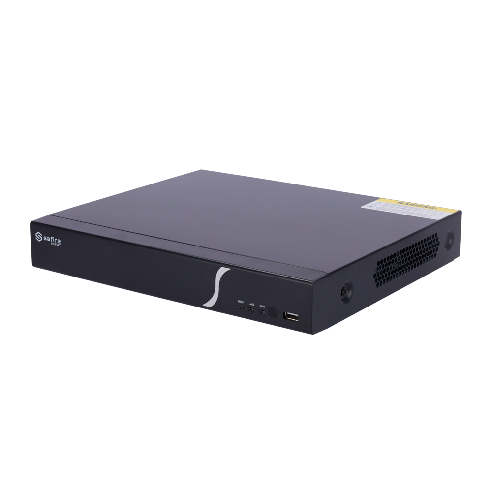 Safire Smart - Videoregistratore NVR per telecamere IP gamma B1 - 4 CH video / Compressione H.265 - Risoluzione fino a 8Mpx / Larghezza di banda 40Mbps - Uscita HDMI 4K e VGA / 1HDD - Supporta eventi VCA da telecamere IP / Funzione POS