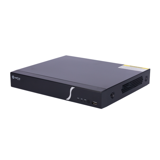 Safire Smart - Videoregistratore NVR per telecamere IP gamma B1 - 8 CH video / Compressione H.265 - Risoluzione fino a 8Mpx / Larghezza di banda 80 Mbps - Uscita HDMI 4K e VGA / 1HDD - Supporta eventi VCA da telecamere IP / Funzione POS