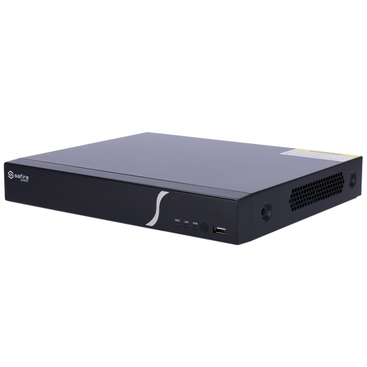 SF-NVR6104-4P-B2 Safire Smart Videoregistratore NVR per telecamere IP  4 Canali 4 Porte PoE Risoluzione fino a 8Mpx Uscita HDMI 4K e VGA / 1HDD - Rilevamento dei volti / Ricerche intelligenti