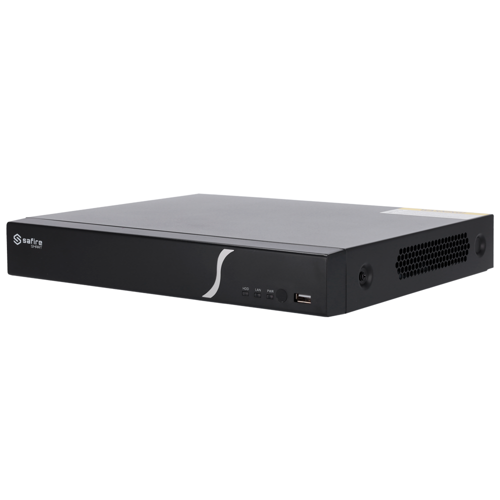 SF-NVR6108-8P-B2 Safire Smart Videoregistratore NVR per telecamere IP 8 Canali Risoluzione fino a 8 Mpx Uscita HDMI 4K e VGA / 1HDD - Rilevamento dei volti / Ricerche intelligenti