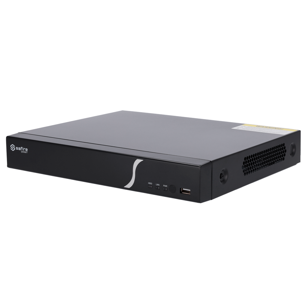 SF-NVR6108-B2 Safire Smart - Videoregistratore NVR per telecamere IP 8 Canali  Risoluzione fino a 8Mpx Uscita HDMI 4K e VGA / 1HDD - Rilevamento dei volti / Ricerche intelligenti