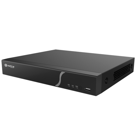 Safire Smart - Videoregistratore NVR per telecamere IP gamma A1 - 8CH video / Compressione H.265+ - Risoluzione fino a 8Mpx / Larghezza di banda 80Mbps - Uscita HDMI 4K e VGA / 1HDD - Riconoscimento facciale / Ricerca intelligente