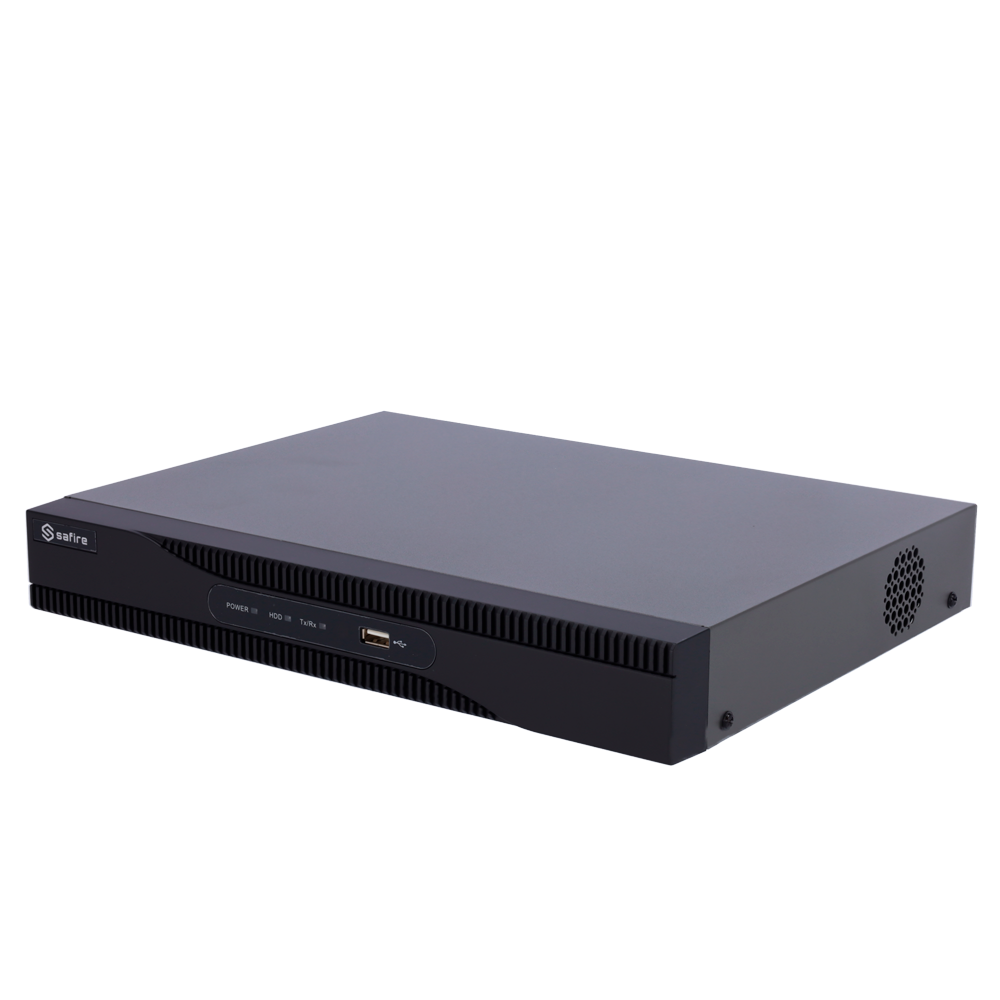 Videoregistratore NVR per telecamere IP - 16 CH video - Compressione H.265+ - Risoluzione massima 8Mpx - Larghezza di banda 160 Mbps - Uscita HDMI 4K e VGA - Ammette 1 hard disk