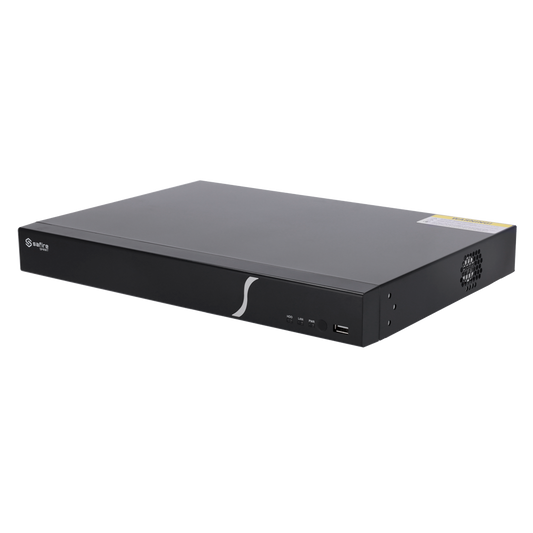 SF-NVR6216-B2 Safire Smart  Videoregistratore NVR per telecamere IP 16 Canali 2HDD Risoluzione fino a 8Mpx Rilevamento del volto, Metadati video - Intelligenza artificiale fino a 2CH