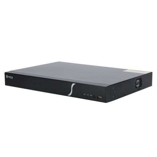 Safire Smart - Videoregistratore NVR per telecamere IP gamma B2 - 16CH video / Compressione H.265S / 2HDD - Risoluzione fino a 12Mpx / Larghezza di banda 160Mbps - HDMI 4K e VGA / Dewarping Fisheye - Riconoscimento facciale, Metadati video