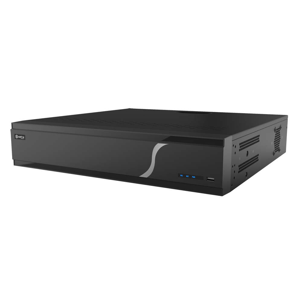 SF-NVR8832A-B2 Safire Smart - Videoregistratore NVR per telecamere IP 32 Canali Risoluzione fino a 12MpxHDMI 4K, HDMI Full HD e VGA / Dewarping Fisheye - Riconoscimento facciale, Metadati video