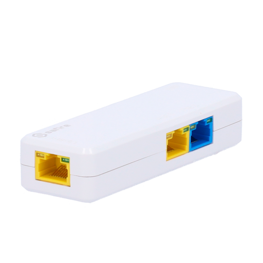 Safire Extensor PoE de Interior - Amplà­a alcance alimentacià³n PoE hasta 650 metros - 2 puertos PoE Out + 1 Uplink RJ45 PoE In - Hi-PoE IEEE 802.3 af/at/bt  - Potencia de salida mà¡xima 60 W - Velocidad 10/100 Mbps