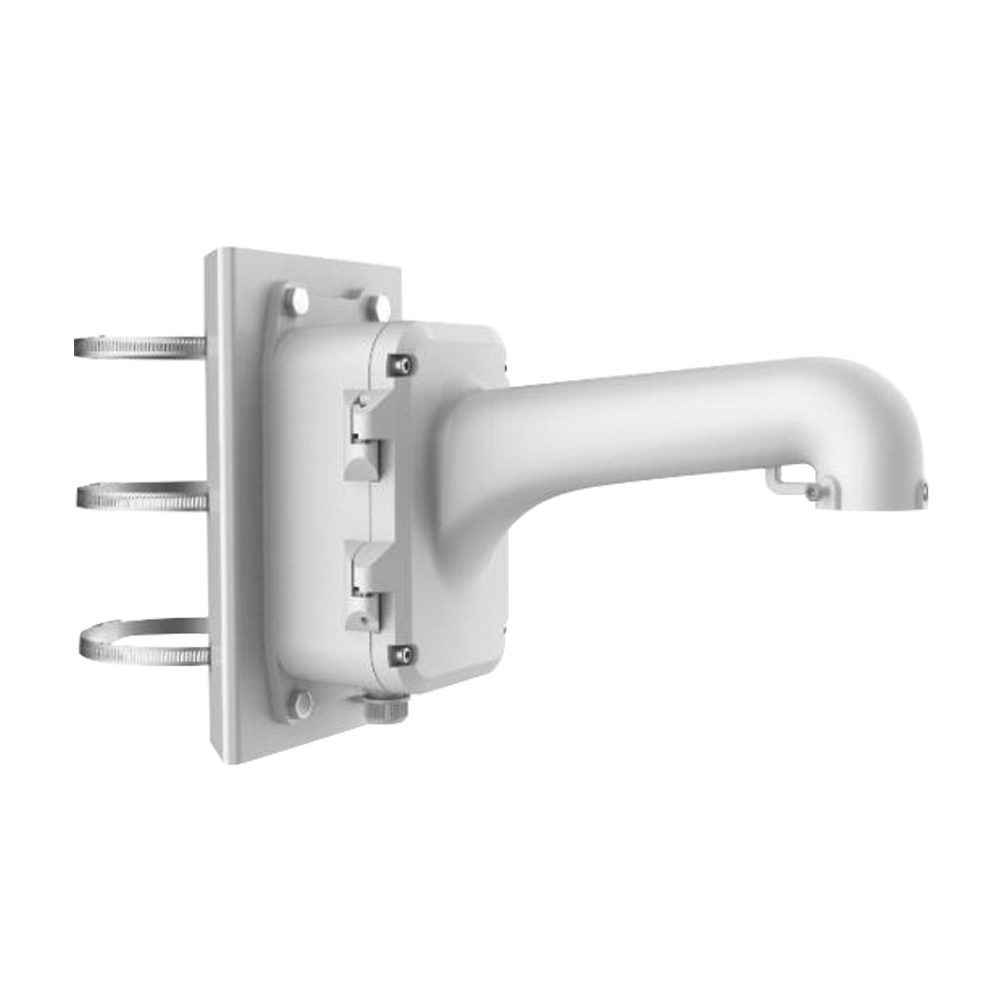 Staffa per pali/lampioni Safire Smart - Per telecamere dome motorizzate - Comprende la scatola di giunzione - Lega di alluminio e acciaio - Diametro del collegamento con la telecamera 48 mm - Adatto per esterni