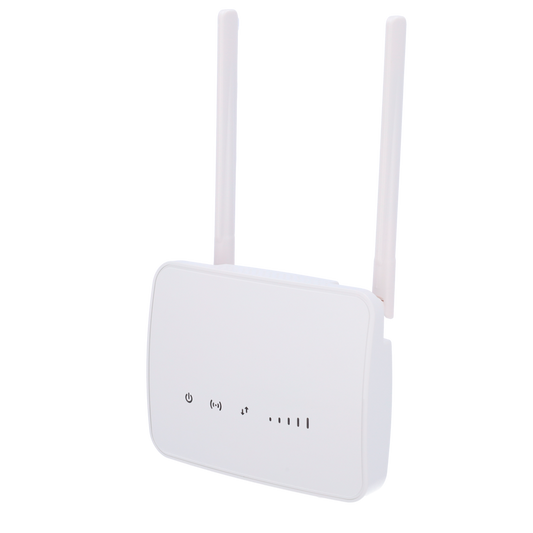 Router Safire 4G 150Mbps Download 50Mbps Upload - Porte RJ45 10/100Mbps - Wi-Fi 4 2.4GHz N300Mbps - Fino a 32 connessioni WiFi simultanee - Batteria 7.4V 2000 mAh fino a 6h di autonomia - Slot per scheda micro SIM e micro SD