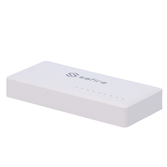 Safire - Switch da tavolo - 8 porte Gigabit - Velocità  10/100/1000 Mbps - Plug & Play - Tecnologia di risparmio energetico