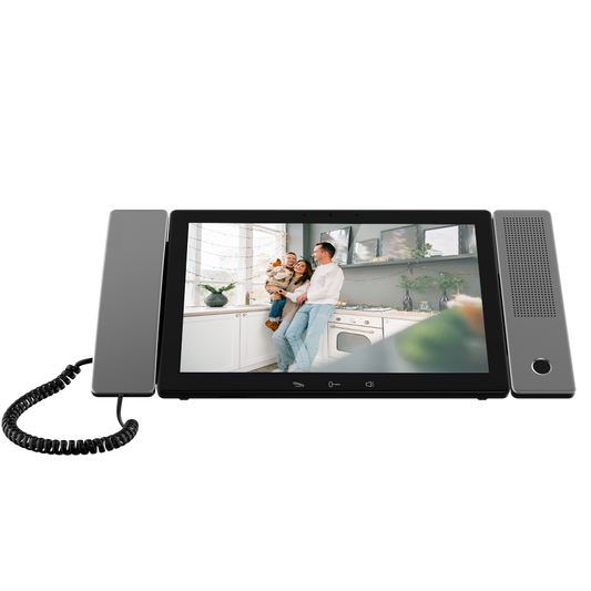 Postazione master per videocitofoni - Display IPS di 10.1" - Audio omnidirezionale - Comunicazione PoE Standard - Visualizzazione di telecamere IP - Telefono per la comunicazione - Slot Micro SD