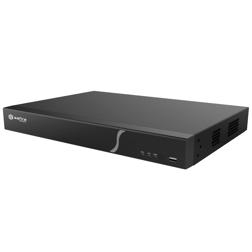 Safire Smart - Videoregistratore analogico XVR Serie 8 - 8CH HDTVI/HDCVI/HDCVI/AHD/CVBS/CVBS/ 8+8 IP - Uscita HDMI 4K e VGA / 2 HDD - Risoluzione massima 4K (6FPS) - Audio / Allarmi