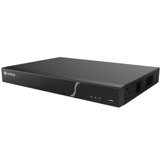 Safire Smart - Videoregistratore analogico XVR Serie 8 - 16CH HDTVI/HDCVI/HDCVI/AHD/CVBS/CVBS/ 16+8 IP - Uscita HDMI 4K e VGA / 2 HDD - Risoluzione massima 4K (15fps) - Audio / Allarmi