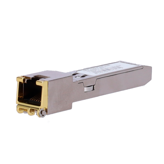 Modulo Transceiver SFP+ - Porta in rame con connettore RJ45 - Velocità  supportate 10/5/2,5/1Gbps - Distanza fino a 30m a 10Gbps - Standard di efficienza IEEE 802.3az - Alloggiamento in metallo