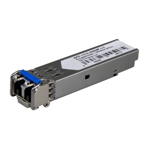 Modulo Transceiver SFP - TRx 1310 nm - Fibra Monomodale - Tipo di connettore LC duplex - Massimo 20 km - 1.25Gb/s - 1000Base-LX