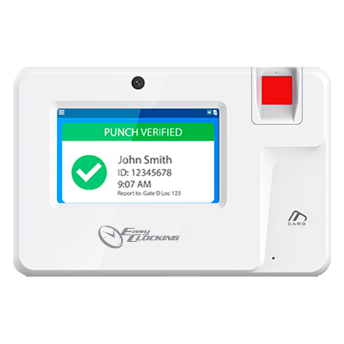 Controllo Presenze - Impronte, EM RFID e tastiera - 1.000 videoregistrazioni/ 10.000 impronte - WiFi, TCP/IP, USB e Wiegand - Sensore di impronta ottico - Software sul cloud Easyclocking non incluso