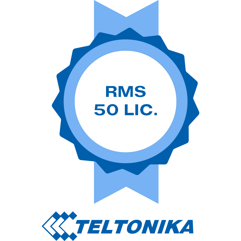 Licenze Piattaforma Teltonika RMS - Pack di 50 Licenze (Crediti) - Monitoraggio remoto Router Teltonika - Configurazione remota Router Teltonika - Gestione Telnet / SFTP / SSH / HTTP / HTTPS - 1 La licenza consente la gestione di 1 router per 1 mese