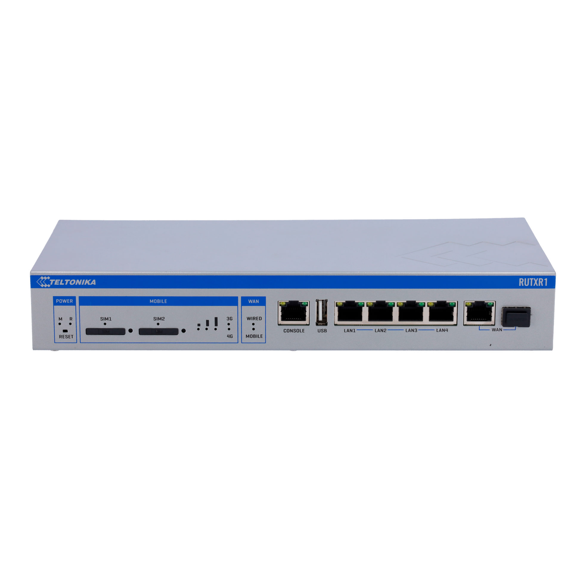 Teltonika Router 4G Industriale - Dual SIM 4G Cat 6 - Wi-Fi 5 - 4 porte Ethernet RJ45 Gigabit - Porta SFP Gigabit - Montaggio su rack