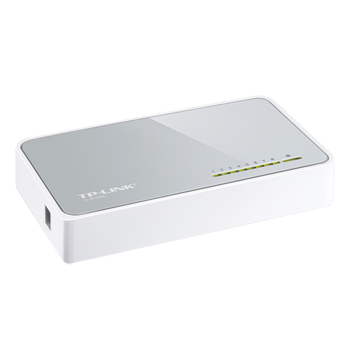 TP-LINK - Switch da tavolo - 8 porte RJ45 - Velocità  10/100 Mbps - Plug and Play - Tecnologia a risparmio energetico