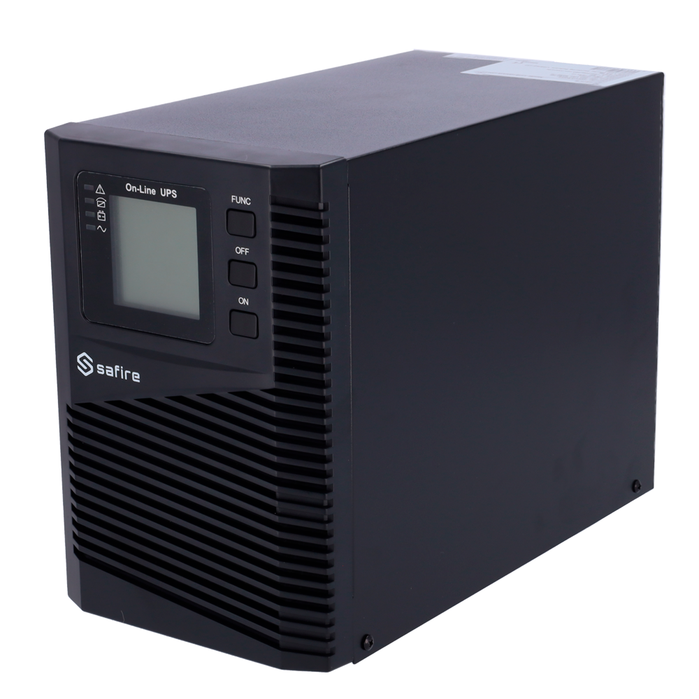 SAI online - Potenza 1000VA/900W - Entrata 200~240 Vac / Uscita 200~240 Vac - 4 prese di backup protette di tipo IEC - Tempo di ricarica 4~5 ore - 2 batterie al piombo-acido sigillate (incluse)