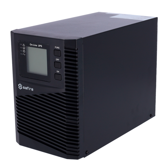 SAI online - Potenza 1000VA/900W - Entrata 200~240 Vac / Uscita 200~240 Vac - 4 prese di backup protette di tipo IEC - Tempo di ricarica 4~5 ore - 2 batterie al piombo-acido sigillate (incluse)