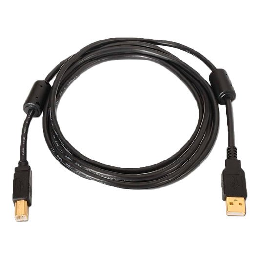 Cavo USB 2.0 - Per Stampante - Connettori tipo A/M-B/M - Lunghezza 5,0 m - Qualità  eccellente (28AWG+22AWG - Colore nero