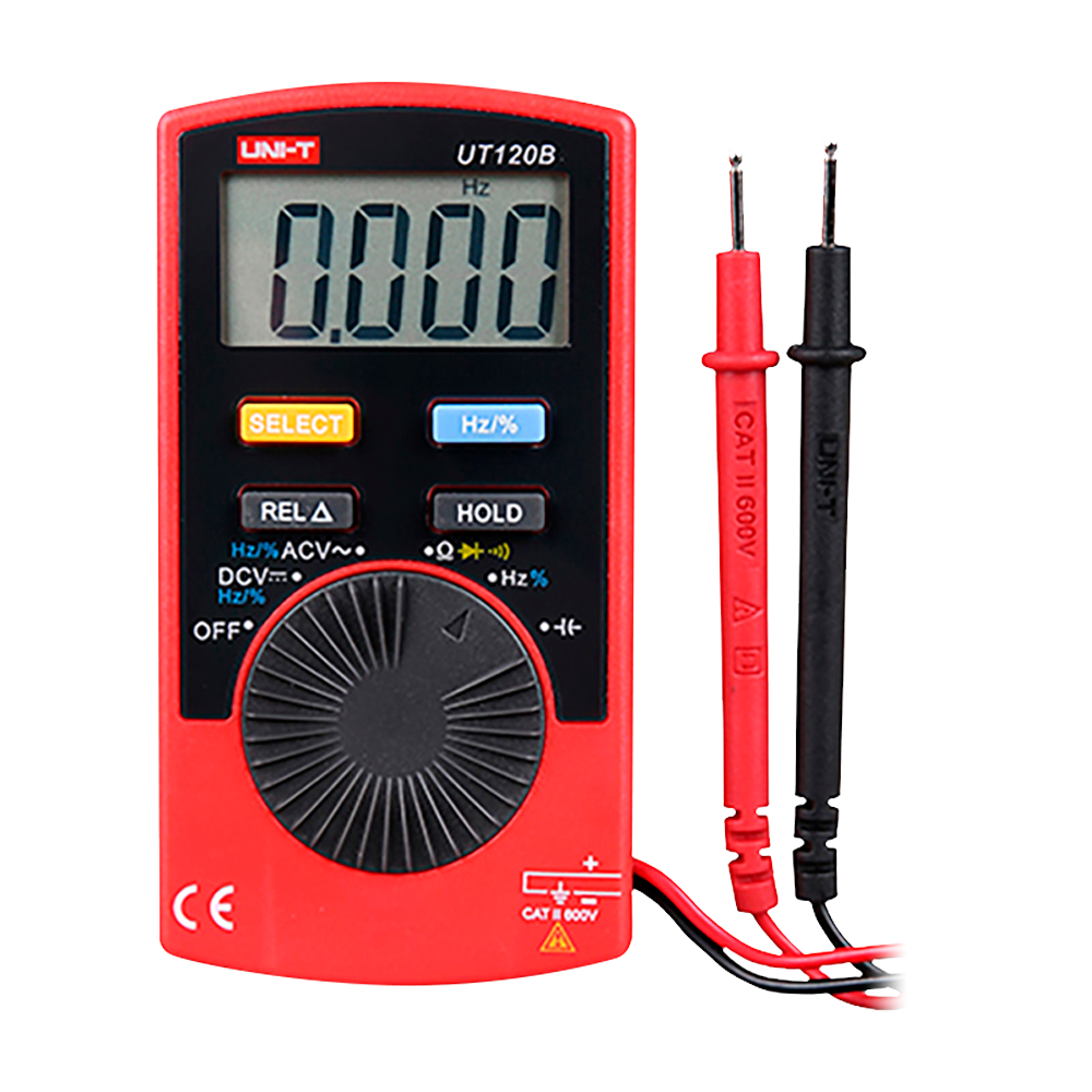 Multimetro digitale tascabile - Display EBTN - Misurazione della tensione DC e AC fino a 600V - Funzione Autorange - Misurazione della resistenza e della capacitanza - Cicalino per test di continuità : Funzione NCV