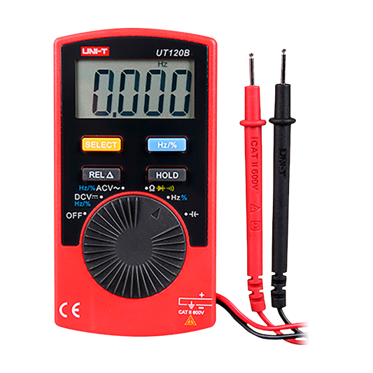 Multimetro digitale tascabile - Display EBTN - Misurazione della tensione DC e AC fino a 600V - Funzione Autorange - Misurazione della resistenza e della capacitanza - Cicalino per test di continuità : Funzione NCV