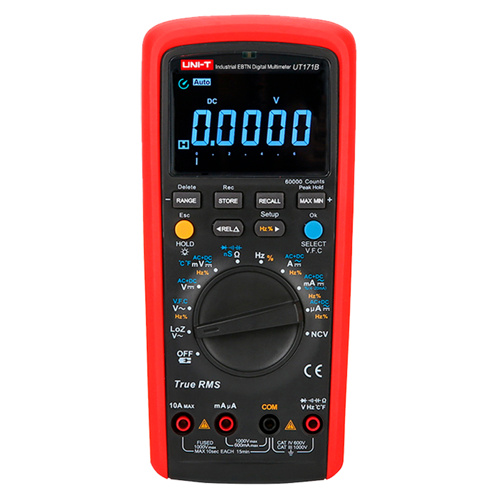 Multimetro digitale EBTN LCD - Connessione al PC per il trasferimento dati - Misura AC/DC: fino a 1000V e 10A - Misura di resistenza, capacitanza e frequenza - Misurazione della temperatura tra -40°C~1000°C - True RMS | Continuità  del Buzzer | Test di diodi