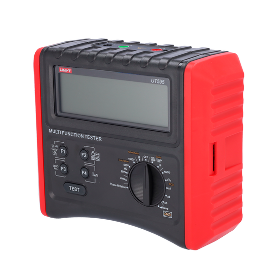 Misuratore di installazioni multifunzione - Display LCD da 9999 conteggi - Misura della resistenza di isolamento e della continuità  - Misura dell'impedenza di linea e di loop - Test RCD | Test RCD a rampa - Tester di sequenza delle fasi