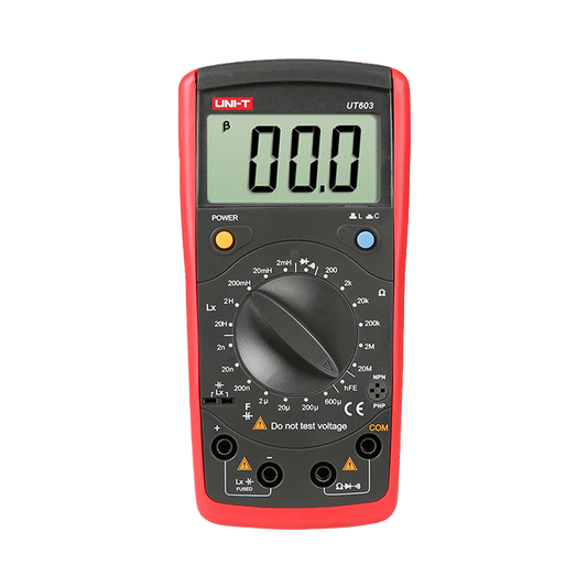 Misuratore di induttanza e capacitanza - Display LCD fino a 2000 conteggi - Resistori, condensatori e induttori - Buzzer di continuità  - Ampia gamma di misure