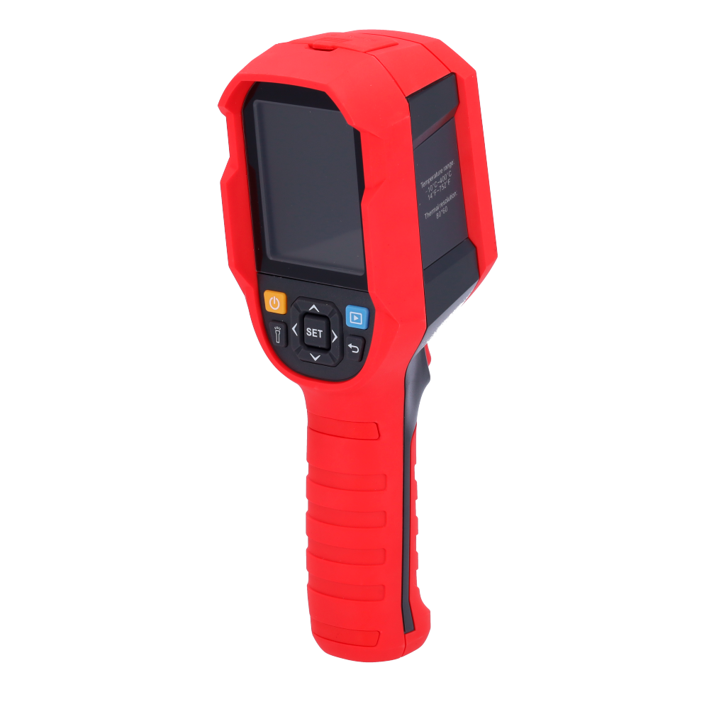 Telecamera termografica portatile - Misurazione della temperatura in tempo reale - Risoluzione termica 80x60 | Precisione ±2°C o ±2% - Misurazione della temperatura sul volto a 1.5 m - Notifica acustica per eccesso di temperatura - Monitoraggio su monitor esterno tramite PC