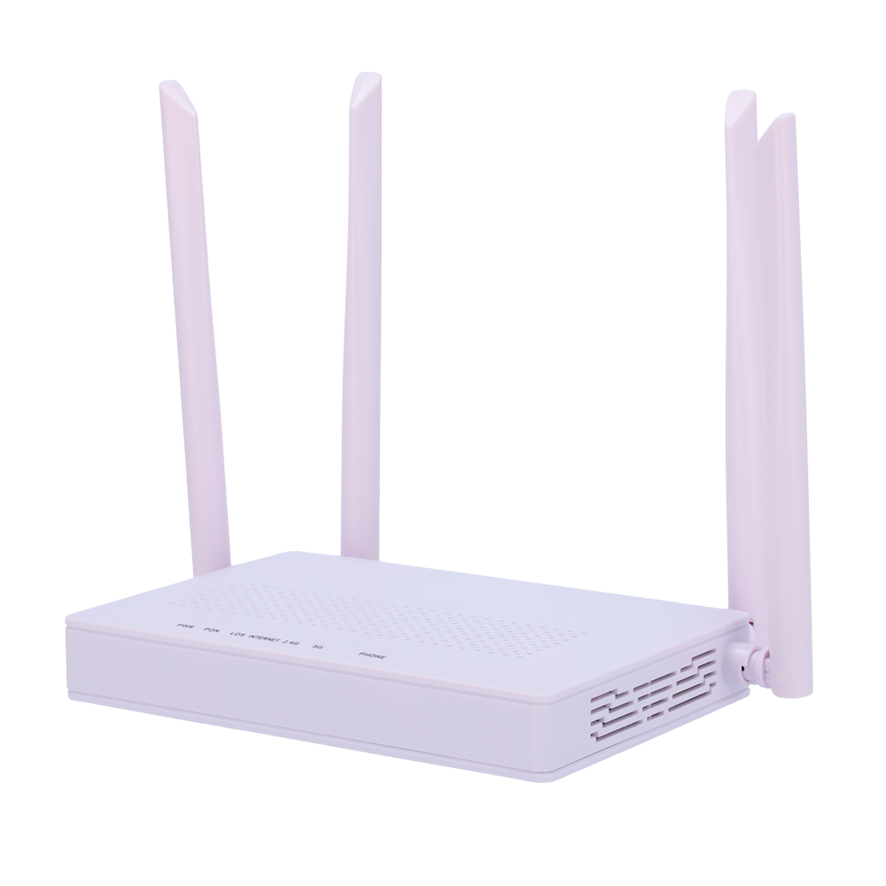 Router ONT Wi-Fi 5 AC1300 white label - 4 Porte LAN RJ45 10/100Mbps - 1 Porta LAN/WAN RJ45 10/100/1000Mbps - 802.11ac 2x2 a doppia banda 2.4 e 5GHz  - Controllo Genitori, Rete Ospiti, EasyMesh - Progettato per creare una rete Mesh completa