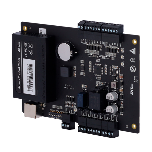 Controller di accessi RFID - Accesso con scheda o password - Comunicazione TCP/IP | RS485 - 2 lettori Wiegand - Uscita Relè per 1 porta - ZKBioCV