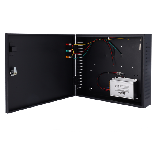 Box per controller - Compatibile con i controller ZK-INBIO - Tamper di apertura - Chiusura con chiave - Alimentazione | Spazio per la batteria - Indicatori LED di stato