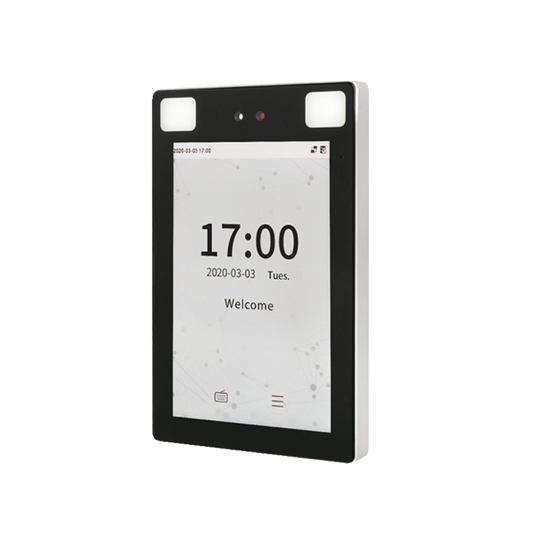 Controllo accessi e presenza IP68 - Riconoscimento facciale, del palmo della mano, scheda EM e PIN - 30.000 volti | 1.000.000 registri - 8" IPS touch | TCP/IP, WiFi, RS485 e Wiegand - Soft. Accessi: ZKBioCV - Soft. Presenza: ZKBioTime8 | GoTimeCloud