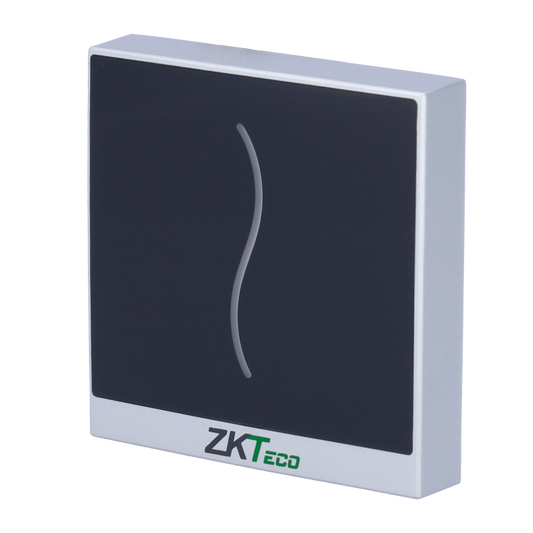 Lettore di accesso - Accesso tramite scheda MF - indicatore LED e acustico - Wiegand 26/34 - Compatibile con i controller ZKTeco - Adatto per esterni IP65