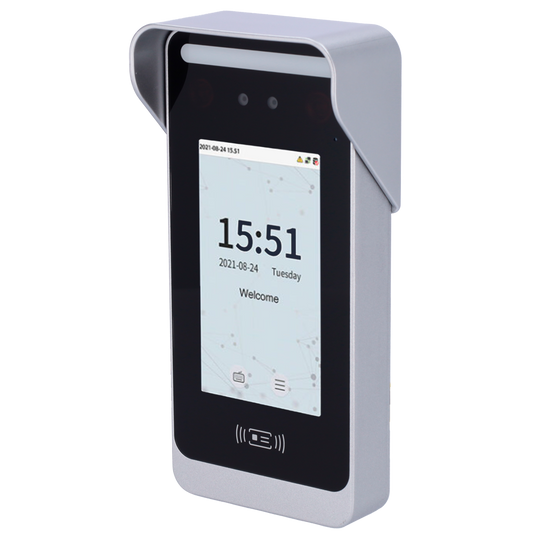 Controllo accessi e presenza IP66 - Riconoscimento facciale, del palmo della mano, scheda EM e PIN - 6.000 volti | 200.000 registri - 5" TFT touchscreen | TCP/IP, RS485 e Wiegand - Compatibile ZKBioAccess, ZKBioCV, GoTimeCloud - Software ZKBioTime8 2 dispositivi inclusi