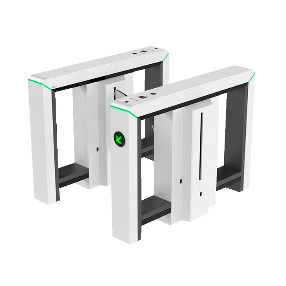 Tornello ad accesso bidirezionale - Apertura con barriera in acrilico retrattile - Orari, allarmi e modalità  di apertura - Larghezza del passaggio 600 mm | 10.000.000 cicli - Realizzato in acciaio SPCC - Compatibile con sistemi di terze parti