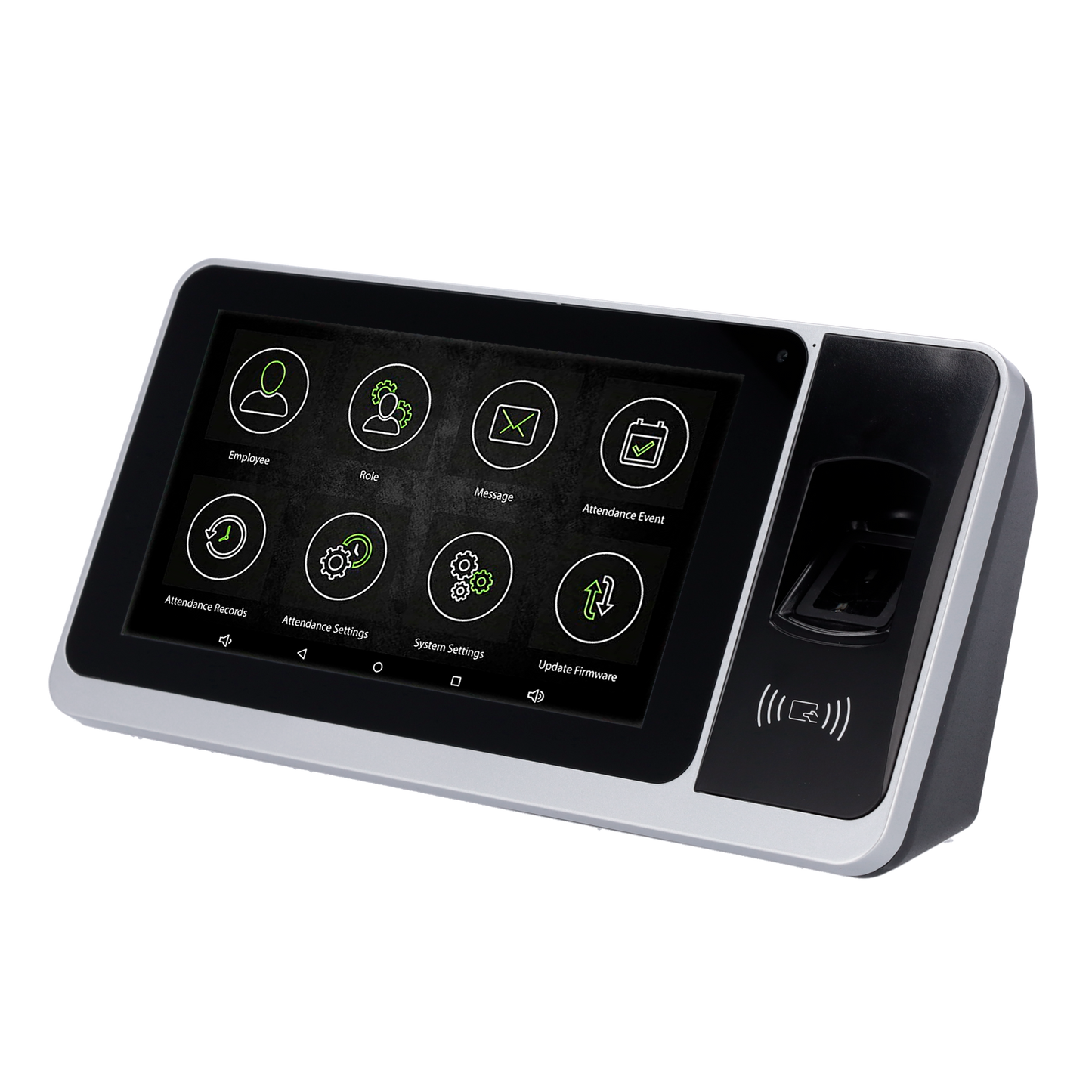 Rilevazione presenze Android con telecamera - Impronta digitale, scheda EM/MF/DESFire e PIN - 6.000 impronte | 200.000 registri - 7" TFT tattile | TCP/IP, WiFi, USB e microSD - Soft. Presenze GoTimeCloud 50 utenti inclusi - Soft. Presenza: ZKBioTime8 | Software integrato