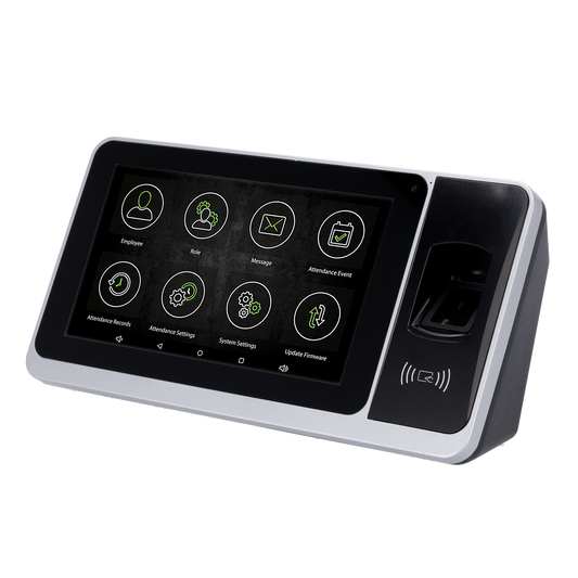 Rilevazione presenze Android con telecamera - Impronta digitale, scheda EM/MF/DESFire e PIN - 6.000 impronte | 200.000 registri - 7" TFT tattile | TCP/IP, WiFi, USB e microSD - Soft. Presenze GoTimeCloud 50 utenti inclusi - Soft. Presenza: ZKBioTime8 | Software integrato