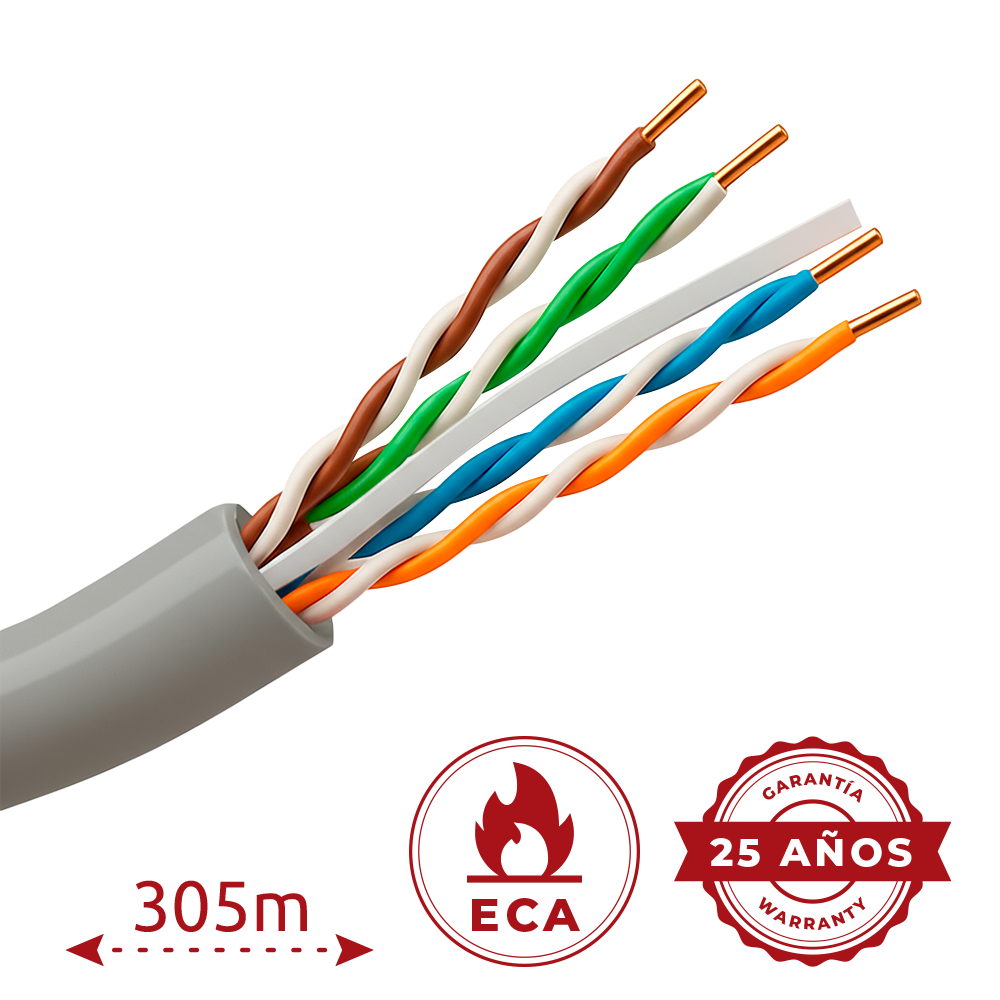 Safire - Cavo UTP Cat. 6 OFC 305 m CPR Eca - UTP6-305-BC-PVC-Eca