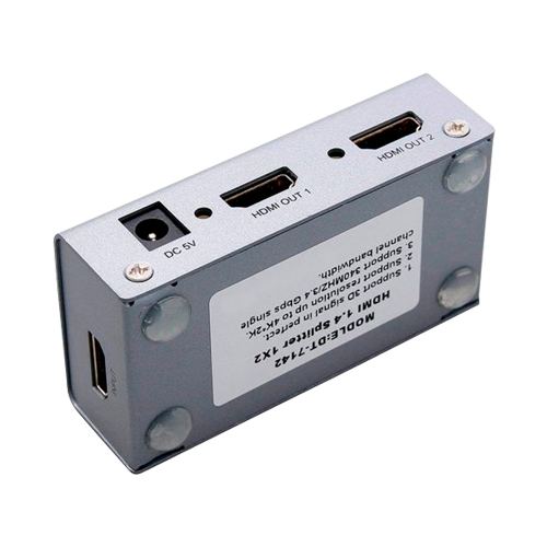 Moltiplicatore di segnale HDMI - 1 ingresso HDMI - 2 uscite HDMI - Fino a 4K*2 - HDMI-SPLITTER-2-4K