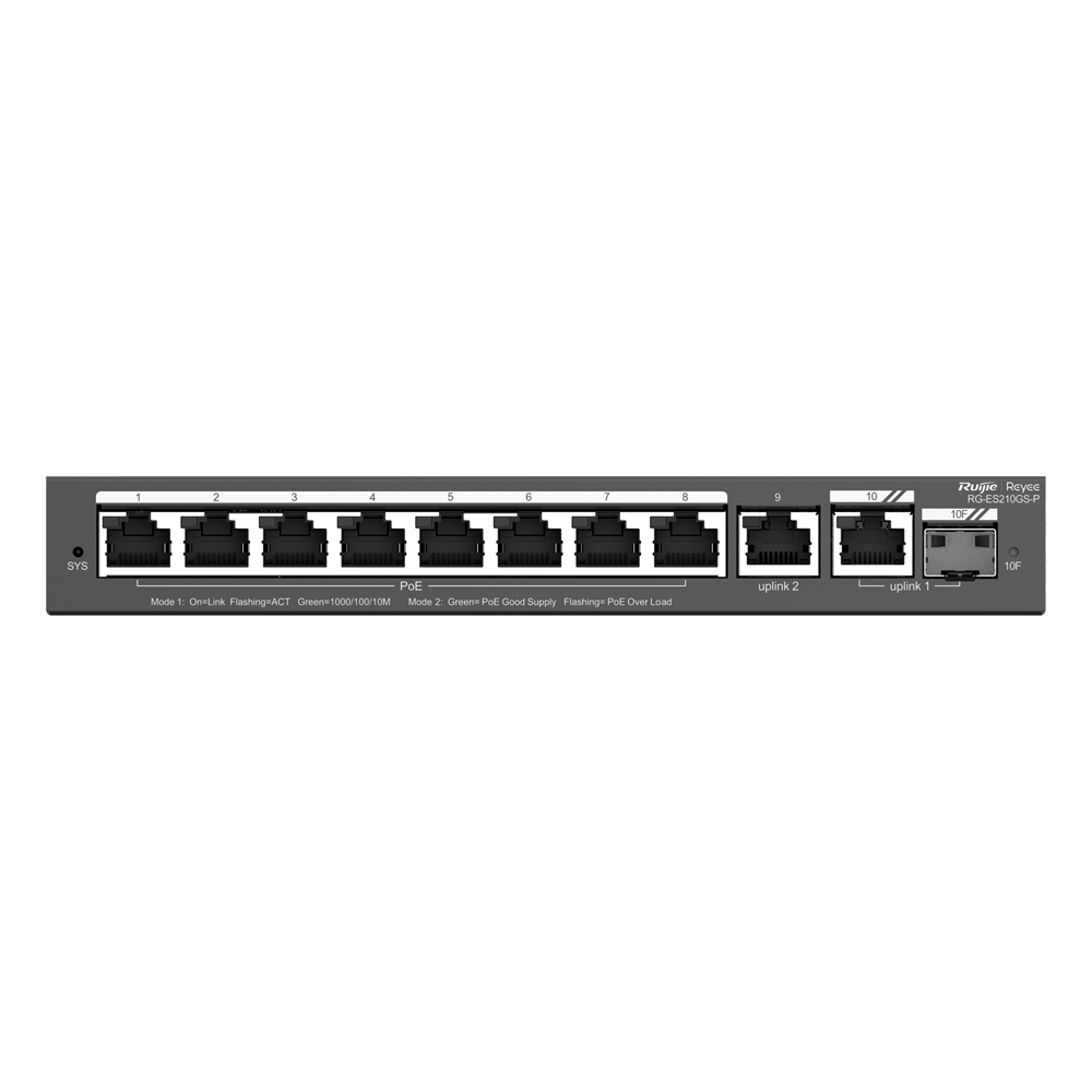 Reyee - Switch Cloud Managed L2 Gigabit PoE - RG-ES210GS-P